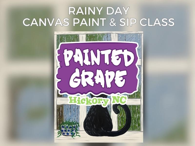 $25 Thursdays – Rainy Day Canvas Paint & Sip Canvas Class